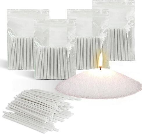 Pearled Candle Cotton Wicks 400-Pack for Sand Candles Making - 2Inch Metal-Free and Lead-Free Refill Sand Wax Wick for Candle Making DIY (White) in Saudi Arabia