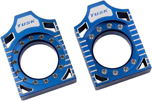 TUSK Racing Axle Blocks Blue Compatible with Yamaha YZ125/250 2002-2026 in Saudi Arabia
