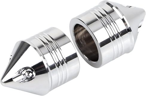 Pair Spike Chrome Front Axle Cap Nut Cover for Harley Dyna FXD FXDB Touring Road King Road Street Electra Glide FLHT FLHX 2000-2007 in Saudi Arabia
