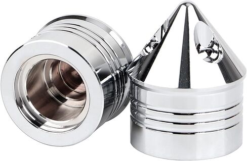 Pair Spike Chrome Front Axle Cap Nut Cover for Harley Dyna FXD FXDB Touring Road King Road Street Electra Glide FLHT FLHX 2000-2007 in Saudi Arabia