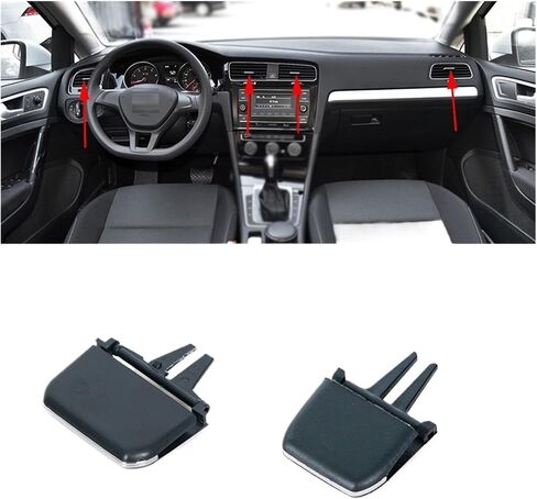 تنفيس كليب التبويب صالح للجولف 7 7.5 MK7 MK7.5 2013-2019 سيارة الجبهة لوحة القيادة الخلفية مكيف الهواء منفذ A/C فتحات التبويب كليب اختيار مقاطع شبكة الهواء النقي (1 قطعة الخلفية) in Kuwait