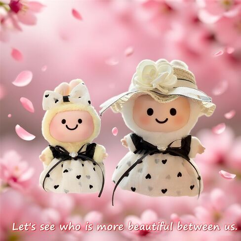 2 Pcs 17cm Doll Crossbody Bag, Mini Bag Style: Gold-Tone Chain, Round & Square Kawaii (Doll Not Included) in Saudi Arabia