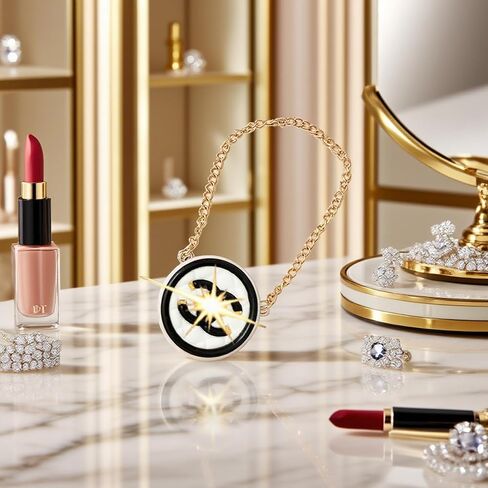 2 Pcs 17cm Doll Crossbody Bag, Mini Bag Style: Gold-Tone Chain, Round & Square Kawaii (Doll Not Included) in Saudi Arabia