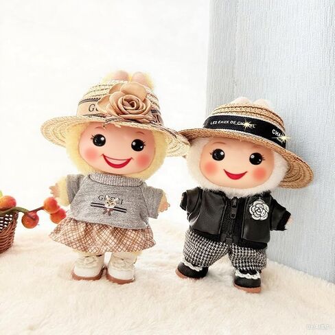 2 Pcs 17cm Doll Crossbody Bag, Mini Bag Style: Gold-Tone Chain, Round & Square Kawaii (Doll Not Included) in Saudi Arabia