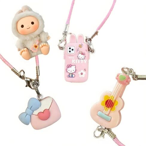 2 Pcs 17cm Doll Crossbody Bag, Mini Bag Style: Gold-Tone Chain, Round & Square Kawaii (Doll Not Included) in Saudi Arabia