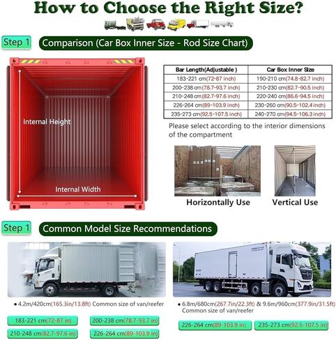 Adjustable Truck Bed Divider - 104" Cargo Ratcheting Bar for Pickup/SUV/Reefer/Semi Trailers - Non-Slip Cargo Pole with Grip Pad (1 Pack) in Saudi Arabia