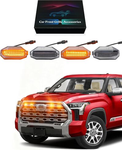 المصد الأمامي LED أضواء الشواية لتويوتا تندرا 2026 2025-2022 رابتور ماركر أضواء القضبان تناسب البلاتين 1794 الطبعة OEM مصبغة الجيل الثالث تندرا الملحقات الخارجية (أبيض) in Kuwait