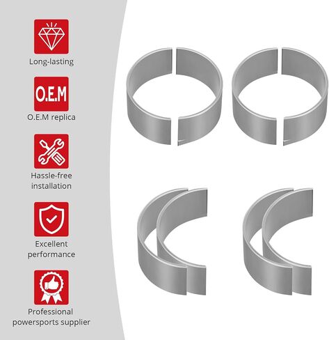 JAVIK 8PCS Crankshaft Rod Bearing for Yamaha WaveRunner FX Cruiser SHO GP1800 GP1800R GX1800 WaveRunner FZR GX1800A WaveRunner FZS FX1800 WaveRunner FX Cruiser FX1800 2008-2024 O.E.M# 6S5-11656-70-00 in Saudi Arabia