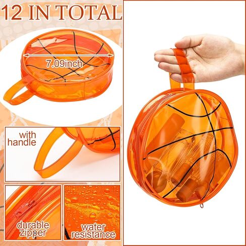 12 قطعة من حقيبة مستحضرات التجميل لكرة القدم من ريجيناري، ملحقات لحقائب المكياج، حقيبة كرة القدم الشفافة من البولي فينيل كلوريد لأدوات الزينة بسحاب، حقيبة يد مضادة للماء للسفر، حقيبة يد ومحافظ منظم لهدية فريق كرة القدم in Kuwait