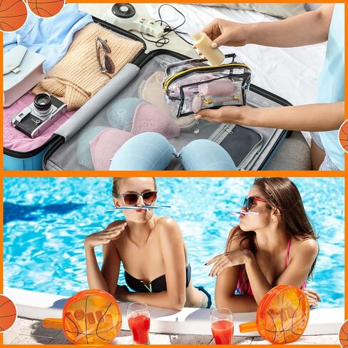 12 قطعة من حقيبة مستحضرات التجميل لكرة القدم من ريجيناري، ملحقات لحقائب المكياج، حقيبة كرة القدم الشفافة من البولي فينيل كلوريد لأدوات الزينة بسحاب، حقيبة يد مضادة للماء للسفر، حقيبة يد ومحافظ منظم لهدية فريق كرة القدم in Kuwait