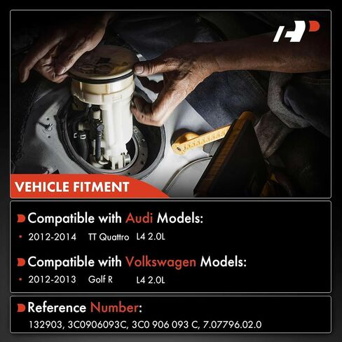 A-Premium Fuel Injection Control Module Compatible with Audi TT Quattro 2012-2014 & Volkswagen Golf R 2012-2013, 2.0L, Replace# 3C0906093C, 132903 in Saudi Arabia