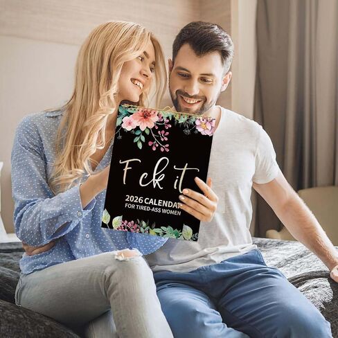2026 Fu-ck It Wall Calendar for Tired-Ass Women, 2026 Fu-ck It Calendar for Tired Women, Home Office Hanging Calendar, Funny Swear Word Monthly Calendar Gag Gift in Saudi Arabia