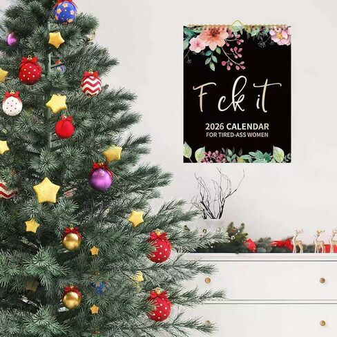 2026 Fu-ck It Wall Calendar for Tired-Ass Women, 2026 Fu-ck It Calendar for Tired Women, Home Office Hanging Calendar, Funny Swear Word Monthly Calendar Gag Gift in Saudi Arabia