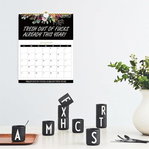 2026 Fu-ck It Wall Calendar for Tired-Ass Women, 2026 Fu-ck It Calendar for Tired Women, Home Office Hanging Calendar, Funny Swear Word Monthly Calendar Gag Gift in Saudi Arabia