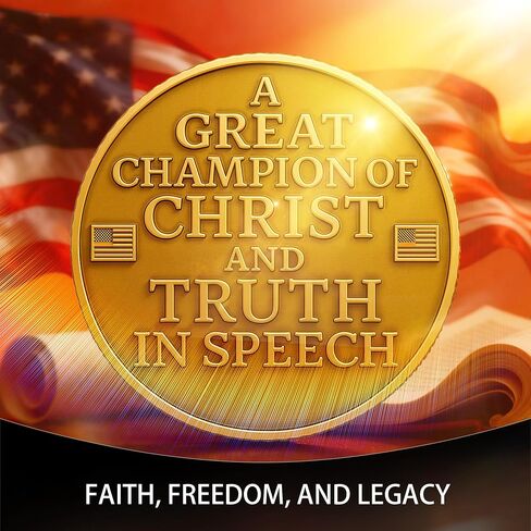 Charlie Kirk Commemorative Coin – 1993-2025 Memorial Tribute – “A Martyr for Truth and Freedom" – Collectible Challenge Coin with American Flag Design – Christian & Patriotic Keepsake Gift (A) in Saudi Arabia