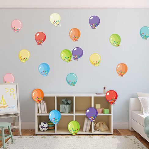 45 Pieces Colorful Balloons Cut-Outs, Balloon Accent Paper Cutout Bulletin Board Classroom Decoration Balloon Name Tag Label for Teacher Student Back to School Party Supplies, 5.3 x 6.3 Inch in Kuwait