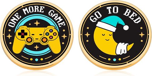 Gamer Gift for Men Him, Double Sided Decision Maker Coin for Boyfriend, Husband Gamers, Stress-Relieving Gaming Accessories for Birthday, Valentines Basket, Gamer Easter Basket Stuffer in Saudi Arabia