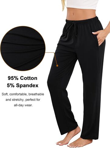Vlazom Women's Pajama Pants Long Sleep Bottoms Elastic Waistband Lounge Pants for Sleep and Lounging S-XXL in Saudi Arabia