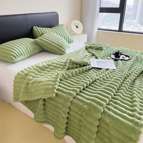 A Soft and Warm Plush Rabbit Blanket That Does not shed or Prick. It can be Used as a Sofa Cover, Bedspread, or nap Blanket in Kuwait