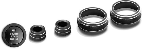 for Toyota RAV4 2019 2020 2021 2022 2023 2024 2025 Accessories, 6PCS Aluminum Alloy Knob Cover Trim Kit - Push Start, AC & Volume Dial (Orange) in Saudi Arabia