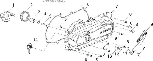 Polaris OEM Kick Start Kick Shaft Assembly 2007-2016 رياضي خارج عن القانون 90 0453468 in Kuwait