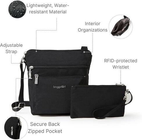 حقيبة كروس للنساء من Baggallini مزودة بتقنية RFID in Saudi Arabia
