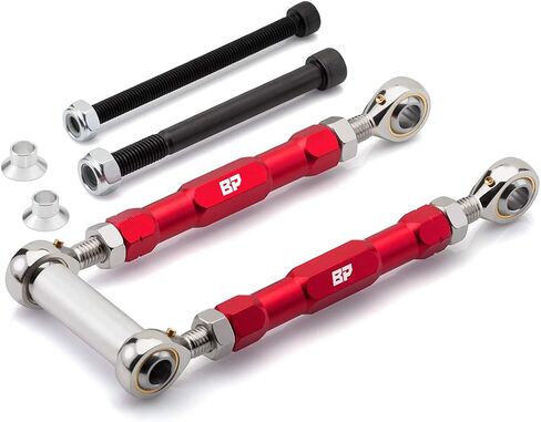 BlackPath - يناسب مجموعة وصلات خفض الدراجة النارية سوزوكي القابلة للتعديل 0-4 بوصة GSX-R600 + GSX-R750 + GSX-R1000 وصلات إسقاط خلفية للدراجة النارية (مصقولة) من الفولاذ الكربوني in Kuwait