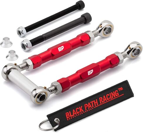 BlackPath - يناسب مجموعة وصلات خفض الدراجة النارية سوزوكي القابلة للتعديل 0-4 بوصة GSX-R600 + GSX-R750 + GSX-R1000 وصلات إسقاط خلفية للدراجة النارية (مصقولة) من الفولاذ الكربوني in Kuwait