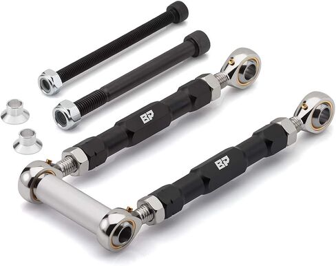 BlackPath - يناسب مجموعة وصلات خفض الدراجة النارية سوزوكي القابلة للتعديل 0-4 بوصة GSX-R600 + GSX-R750 + GSX-R1000 وصلات إسقاط خلفية للدراجة النارية (مصقولة) من الفولاذ الكربوني in Kuwait