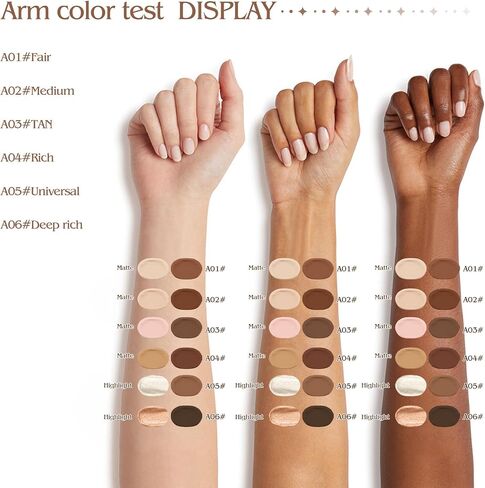 Contour Highlighter Stick，2-in-1 Dual-Ended Cream Bronzer & Highlighter Sticks Pen for Face Body Contouring Makeup- Buildable，Waterproof, Easy to Apply Suitable for Beginners，02Nude + Light Beige in Saudi Arabia