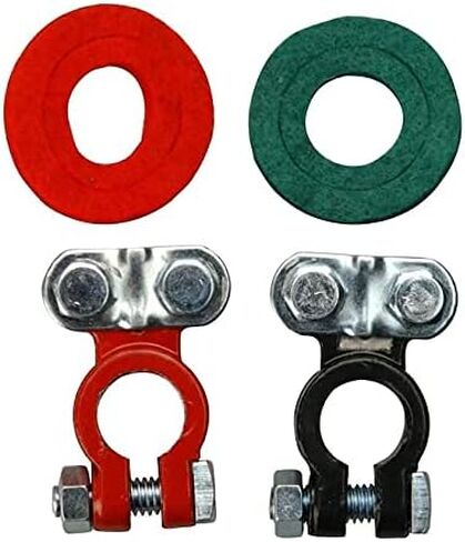 Universal Negative (-) & Positive (+) Battery Cable Terminal Top Post Connectors Clamps (Durable&Adjustable Quick Release Assortment Set Kit) for Car Truck Van Boat Yacht RV Automotive in Saudi Arabia