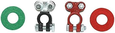 Universal Negative (-) & Positive (+) Battery Cable Terminal Top Post Connectors Clamps (Durable&Adjustable Quick Release Assortment Set Kit) for Car Truck Van Boat Yacht RV Automotive in Saudi Arabia