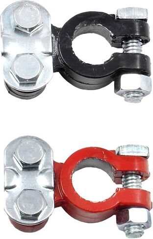 Universal Negative (-) & Positive (+) Battery Cable Terminal Top Post Connectors Clamps (Durable&Adjustable Quick Release Assortment Set Kit) for Car Truck Van Boat Yacht RV Automotive in Saudi Arabia