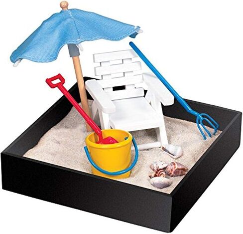 Executive Sandbox - Beach Break - Mini Desktop Set - Stress Relieving Office Decor - Includes 5" x 5" Sandbox,10 Island Accessories, and Fine Sand in Saudi Arabia