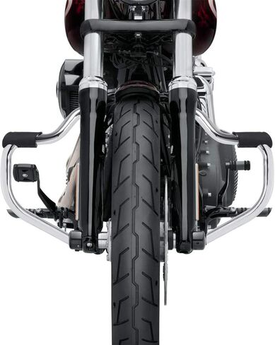 إطار حماية المحرك، إطار شريط التصادم للطريق السريع، قضبان حماية محرك الشارب الكروم SLMOTO مناسبة لدراجة Harley Softail Low Rider FXLR 2018-2025 in Kuwait