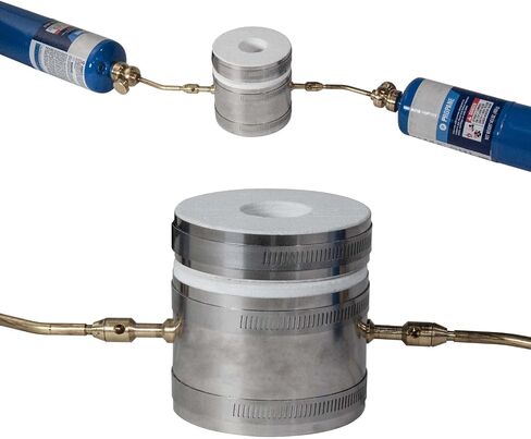 مجموعة أدوات الفرن الاحترافية الصغيرة من PMC Supply LLC مع ملقط قالب مخروطي رفيع وتدفق تشابمان و2 بوتقات جرافيت لصنع المجوهرات مجموعة فرن غاز صب الذهب والفضة in Kuwait