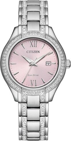 Citizen Ladies Eco-Drive Silhouette Crystal Pink Dial Watch | 30mm | FE1230-51X in Saudi Arabia