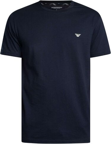 Emporio Armani Men's Yard Dyed Woven Cotton Pajama Short and Tee Set in Saudi Arabia