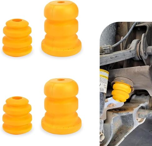4 قطع مصدات ذراع التحكم والمحور الخلفي، ممتص للصدمات وواقي مطاطي عالي المرونة، استبدل OEM #15153958 15039397، متوافق مع شاحنة شيفروليه سافانا 1500 (أصفر) in Kuwait