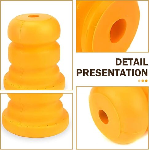 4 قطع مصدات ذراع التحكم والمحور الخلفي، ممتص للصدمات وواقي مطاطي عالي المرونة، استبدل OEM #15153958 15039397، متوافق مع شاحنة شيفروليه سافانا 1500 (أصفر) in Kuwait