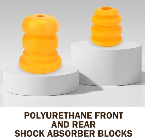 4 قطع مصدات ذراع التحكم والمحور الخلفي، ممتص للصدمات وواقي مطاطي عالي المرونة، استبدل OEM #15153958 15039397، متوافق مع شاحنة شيفروليه سافانا 1500 (أصفر) in Kuwait