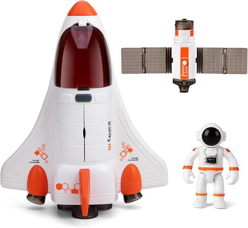 Spaceship Shuttle Toy for Kids, Space Rocket with Astronaut , Spacecraft Playset with Light and Sound, Real Steam/Vapour Function, Role Play Astronauts Toy in Saudi Arabia