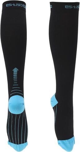 Cycling Socks Sweat-Absorbent Anti-Odor Anti-Friction Outdoor Bike Socks Black Blue Size m Neutral and Universal 1 Pair Colorblock Stripes in Saudi Arabia