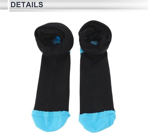 Cycling Socks Sweat-Absorbent Anti-Odor Anti-Friction Outdoor Bike Socks Black Blue Size m Neutral and Universal 1 Pair Colorblock Stripes in Saudi Arabia