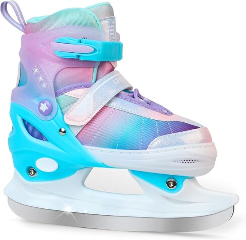 زلاجات ثلجية قابلة للتعديل من LEVYTEMP للأطفال والأولاد والبنات - أسود، أزرق، وردي - أحذية تزلج على الجليد للشباب - مقاسات S، M، L - زلاجات ثلجية للأماكن الخارجية وحلبة التزلج in Kuwait