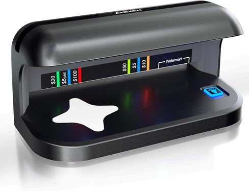 Aneken AL17 Counterfeit Bill Detector with Dual LED UV Light, Advanced Counterfeit Money Detector with Auto Sleep, Money Checker Machine for Credit Card & ID & All Currencies in The World, Blue in Kuwait