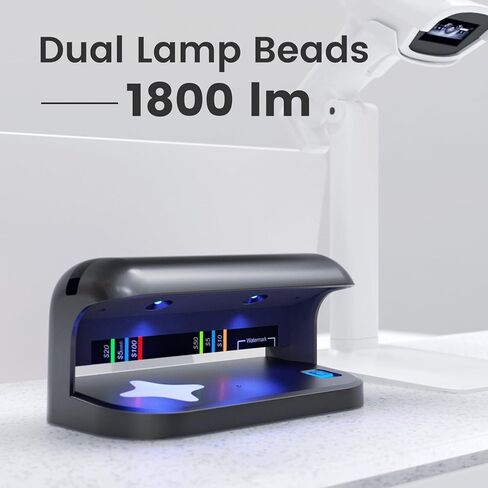 Aneken AL17 Counterfeit Bill Detector with Dual LED UV Light, Advanced Counterfeit Money Detector with Auto Sleep, Money Checker Machine for Credit Card & ID & All Currencies in The World, Blue in Kuwait