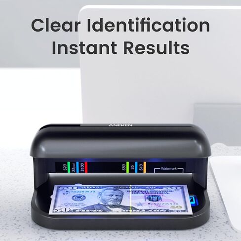 Aneken AL17 Counterfeit Bill Detector with Dual LED UV Light, Advanced Counterfeit Money Detector with Auto Sleep, Money Checker Machine for Credit Card & ID & All Currencies in The World, Blue in Kuwait