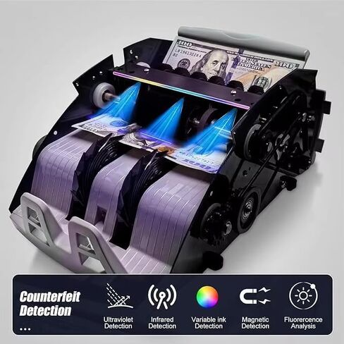 ماكينة عد النقود H-A16 - وضع الدفعة، عداد الأوراق النقدية مع شاشة LCD، كشف الأشعة فوق البنفسجية/MG/IR، عدد القيمة/الإضافة+وضع القيمة الفردية، 1100 قطعة/دقيقة، بالدولار الأمريكي فقط in Kuwait
