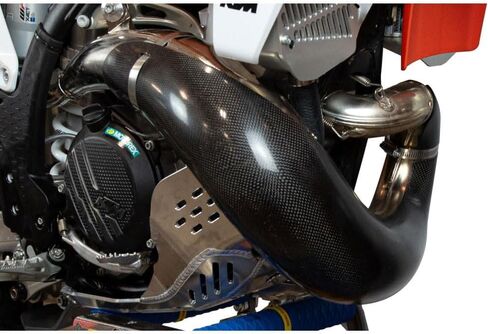 واقي ألياف عادم الكربون من Enduro Engineering للأنابيب FMF Gnarly والدهنية متوافق فقط مع: KTM/GasGas/Husqvarna - 40-1123 in Saudi Arabia